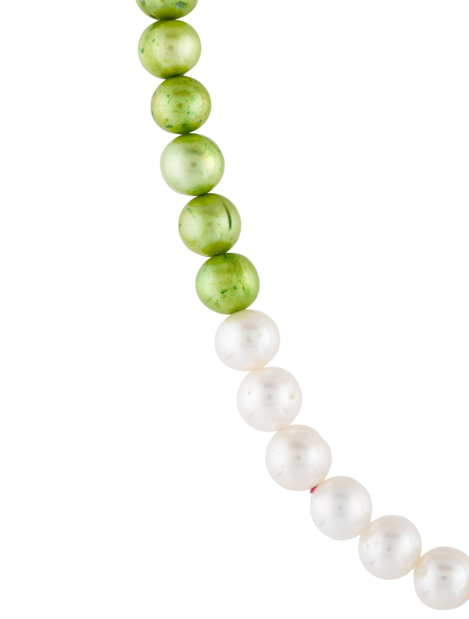 VEERT Pearl & Dyed Mother of Pearl Bead Strand Necklace