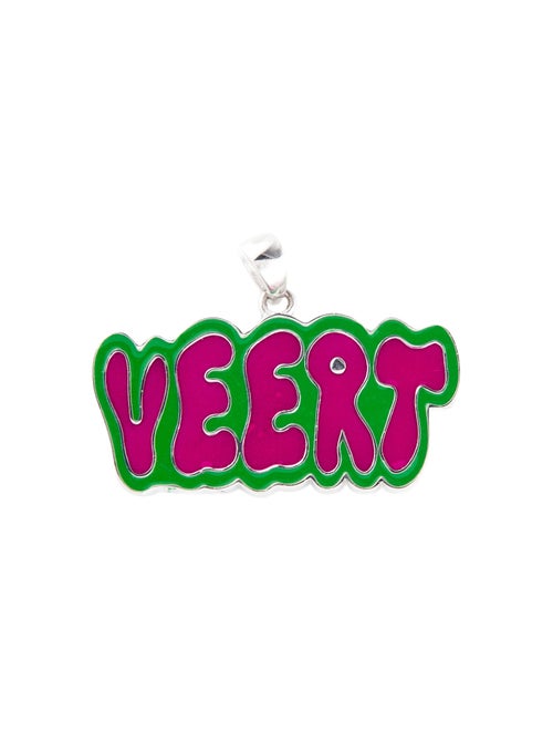 VEERT Enamel Retro Logo Pendant