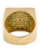 VEERT Cz "The Multi Green Square" Signet Ring