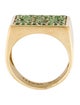 VEERT Cz "The Multi Green Square" Signet Ring