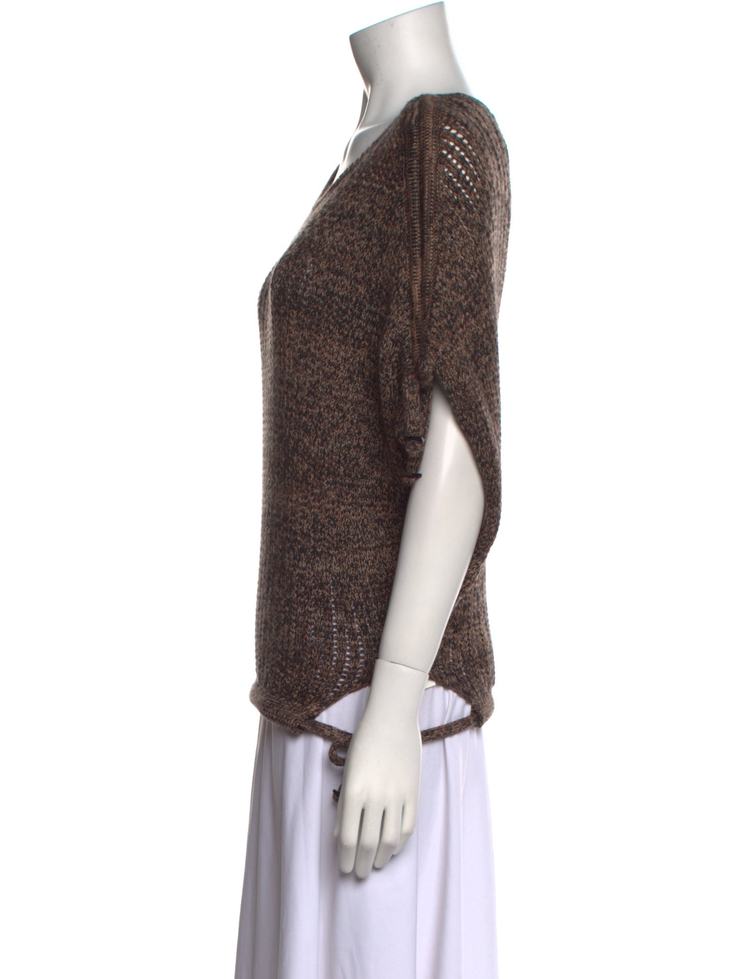 Veronique Leroy Virgin Wool Scoop Neck Top w/ Tags