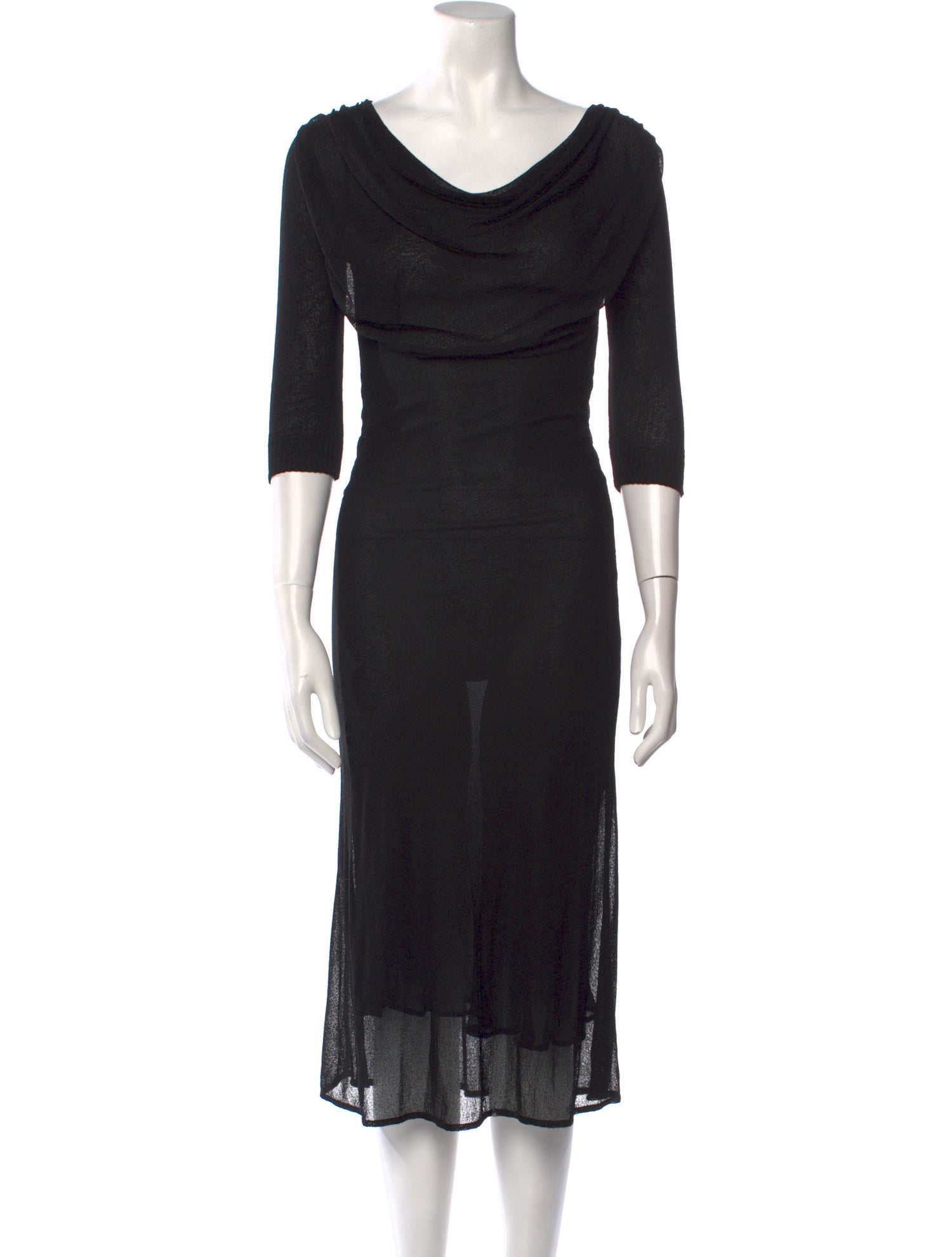 Veronique Leroy Cowl Neck Long Dress