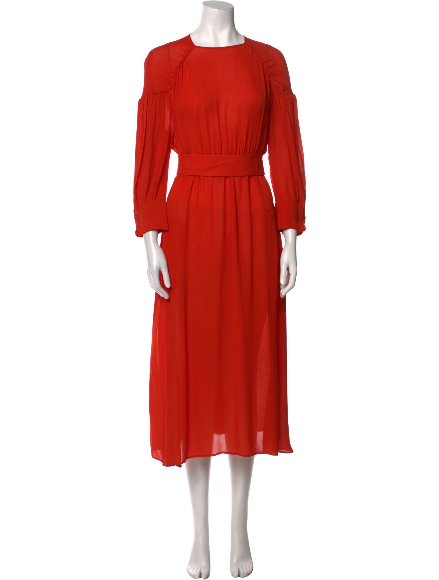 Veronique Leroy Crew Neck Long Dress