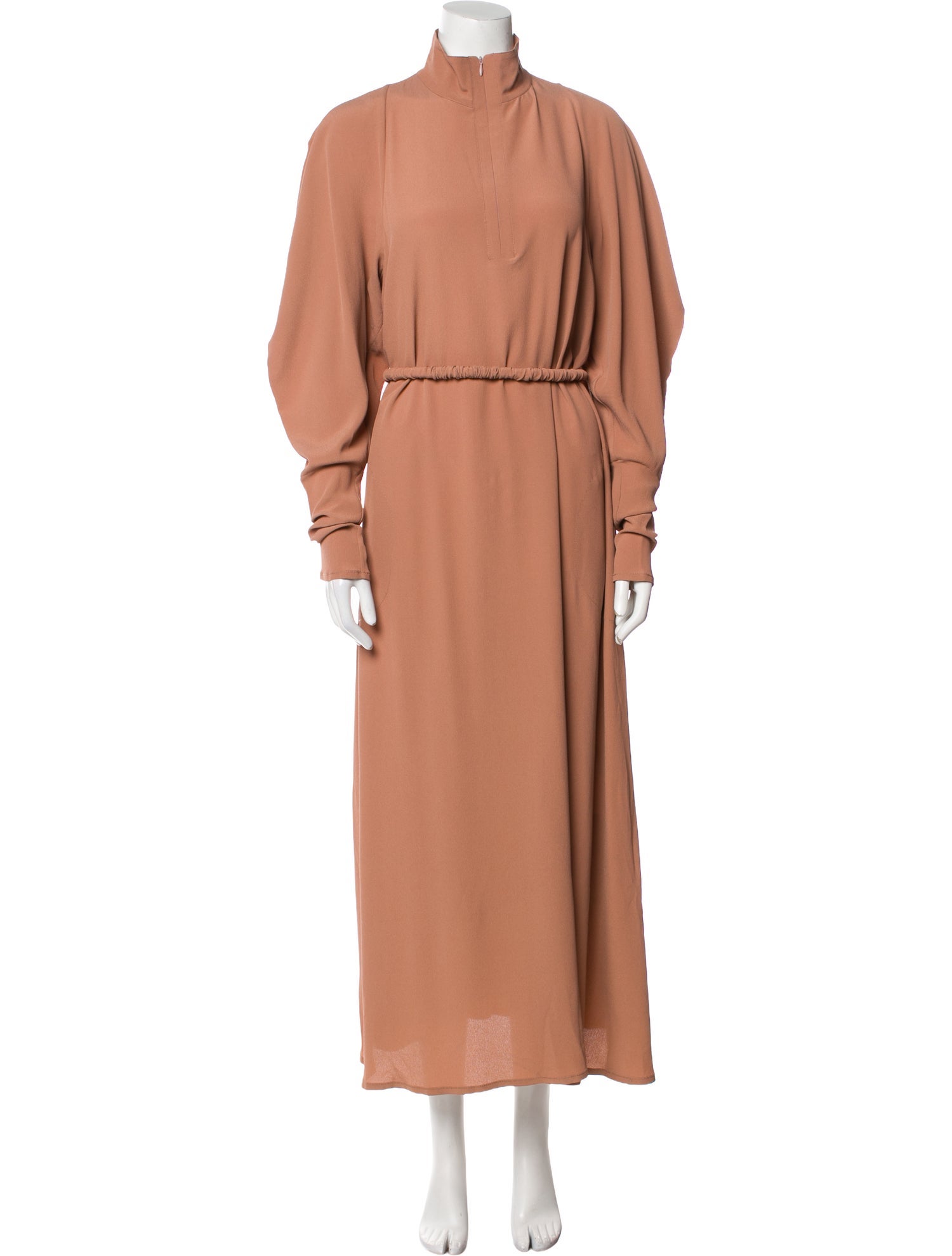 Veronique Leroy Mock Neck Long Dress