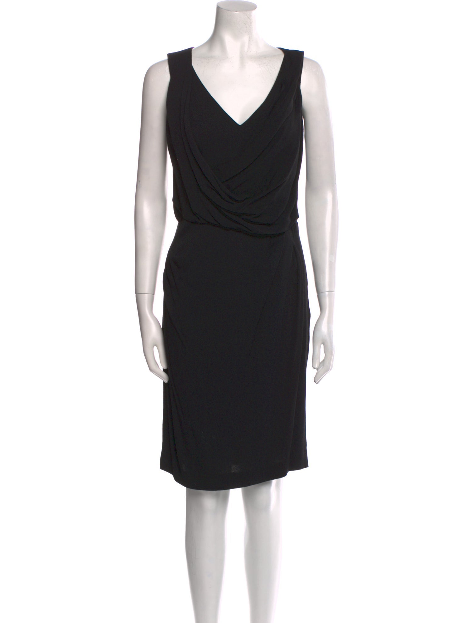 Veronique Leroy Cowl Neck Knee-Length Dress