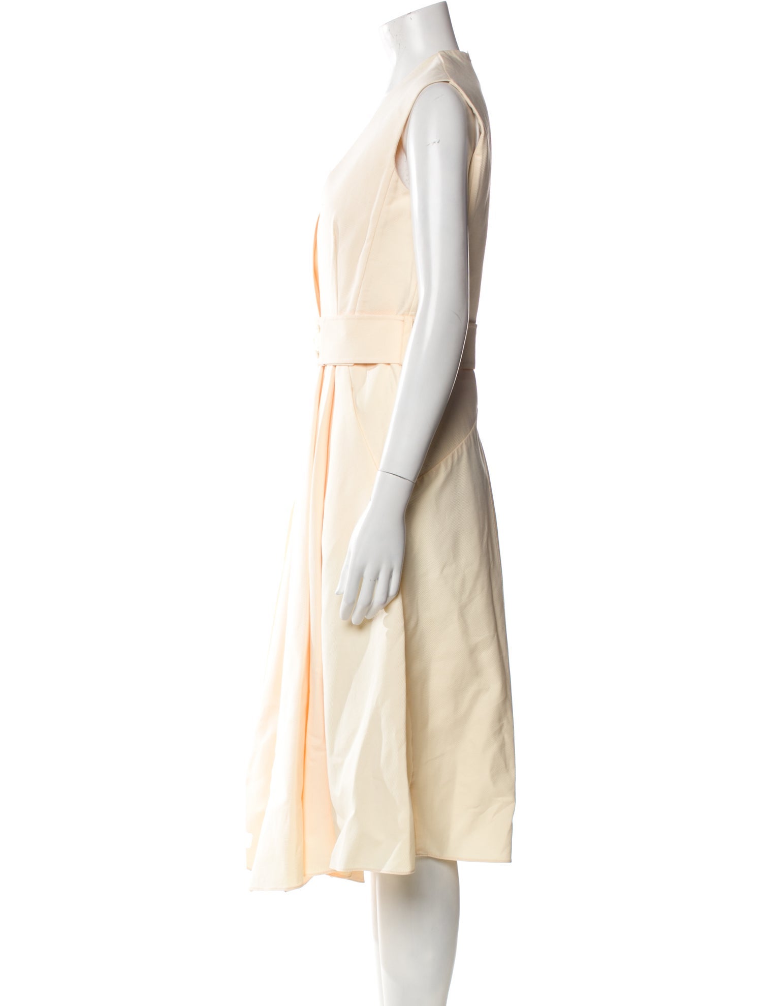 Veronique Leroy Square Neckline Midi Length Dress