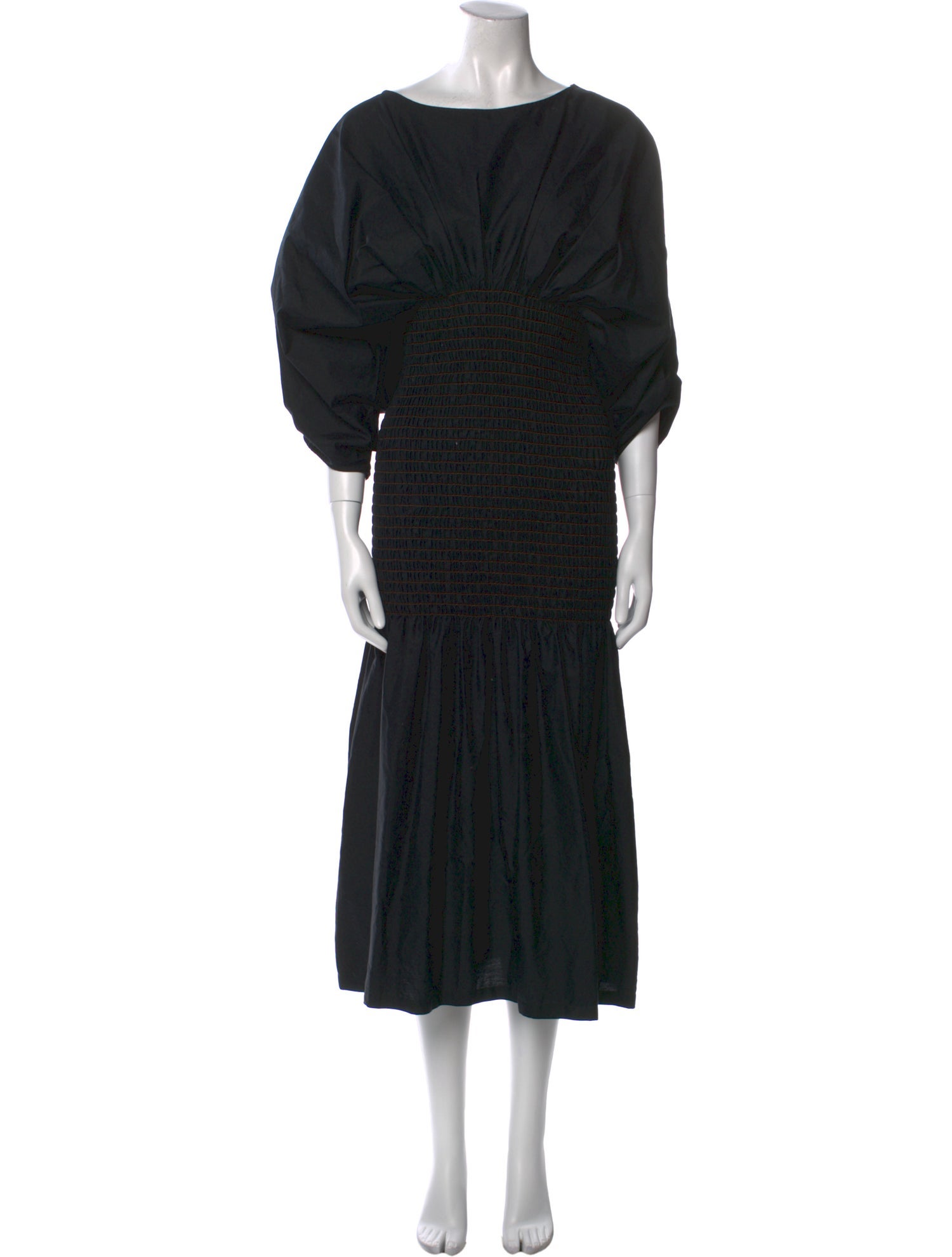 Veronique Leroy Bateau Neckline Long Dress