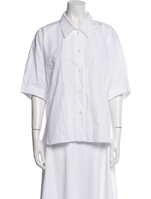 Veronique Leroy Three-Quarter Sleeve Button-Up Top