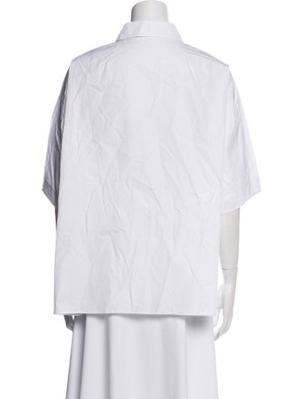 Veronique Leroy Three-Quarter Sleeve Button-Up Top