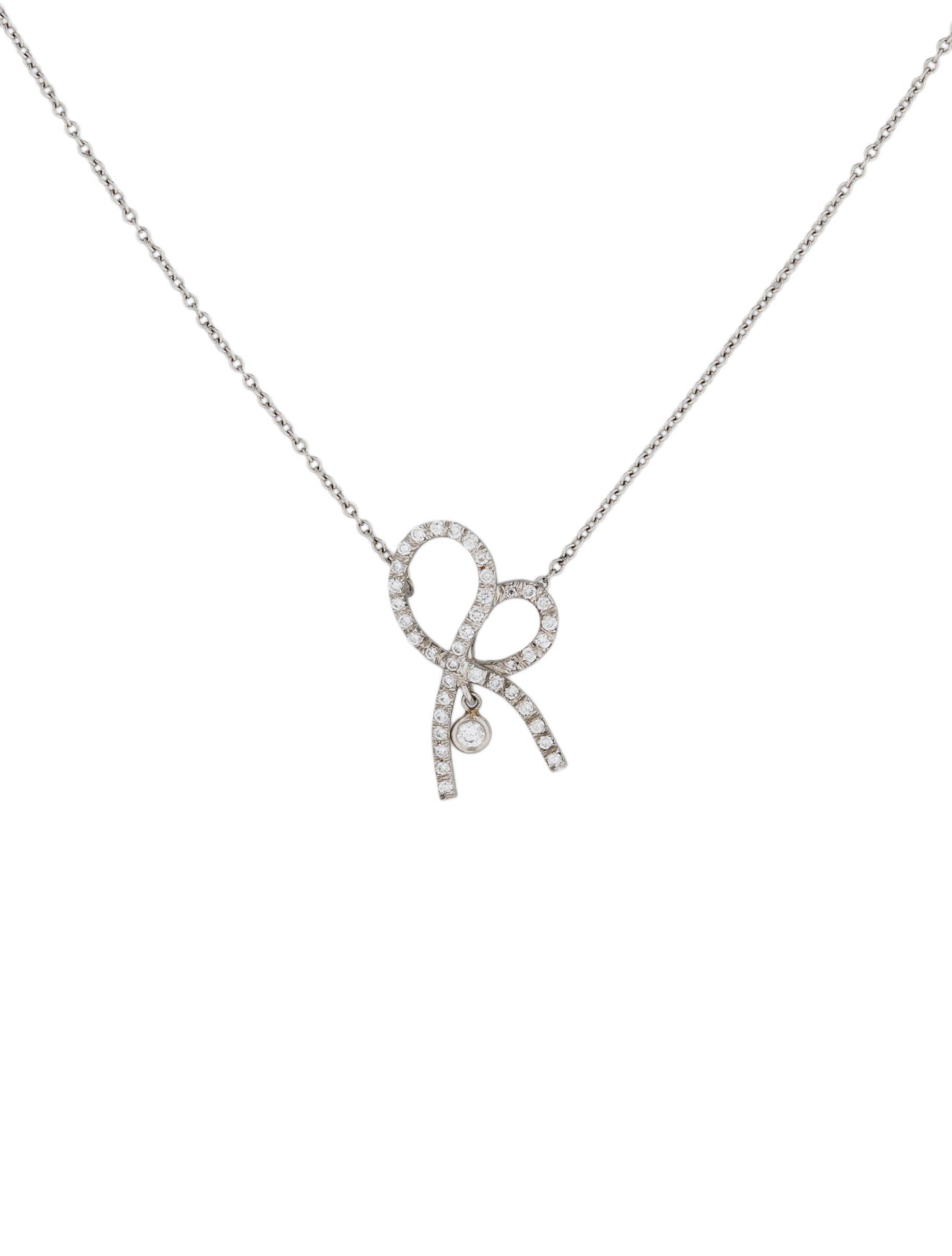 Vera Wang Diamond Bow Pendant Necklace Necklaces VER21486 The