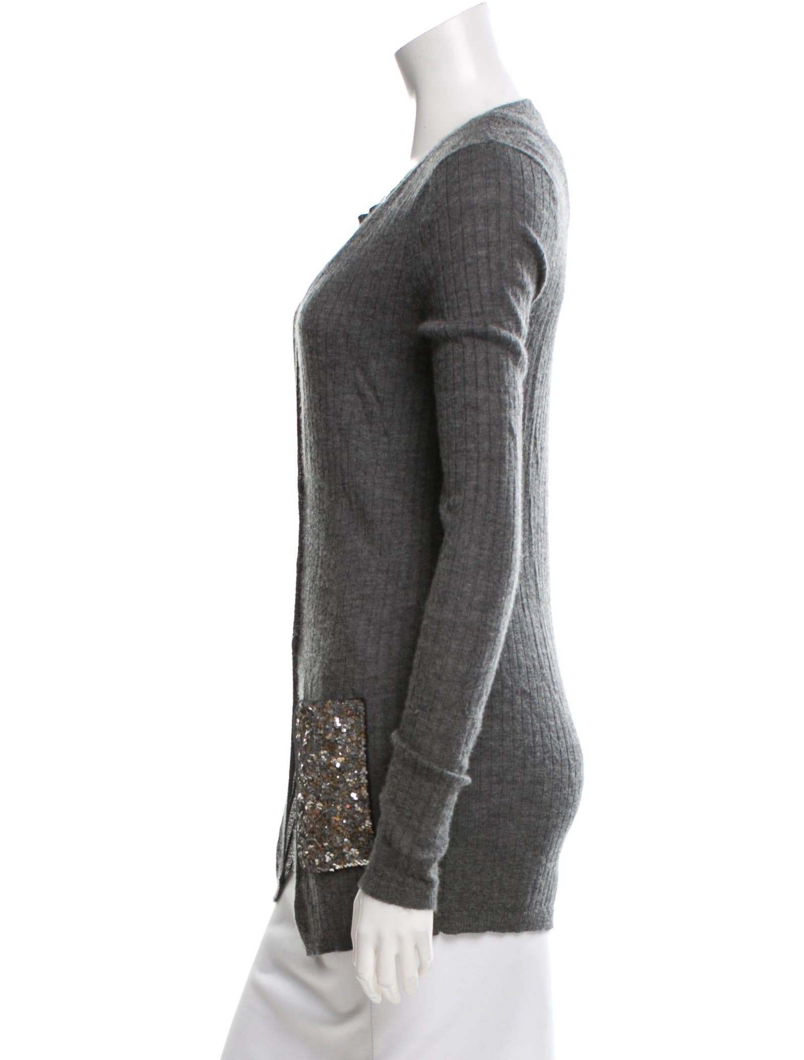 Vera Wang Embellished Cashmere Cardigan Clothing VER23761 The