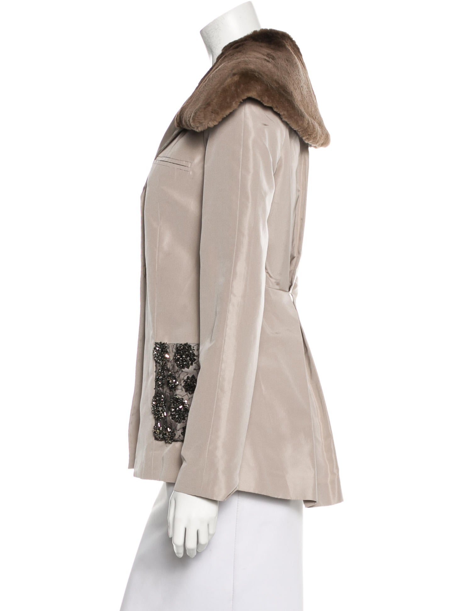 silk fred fur coat