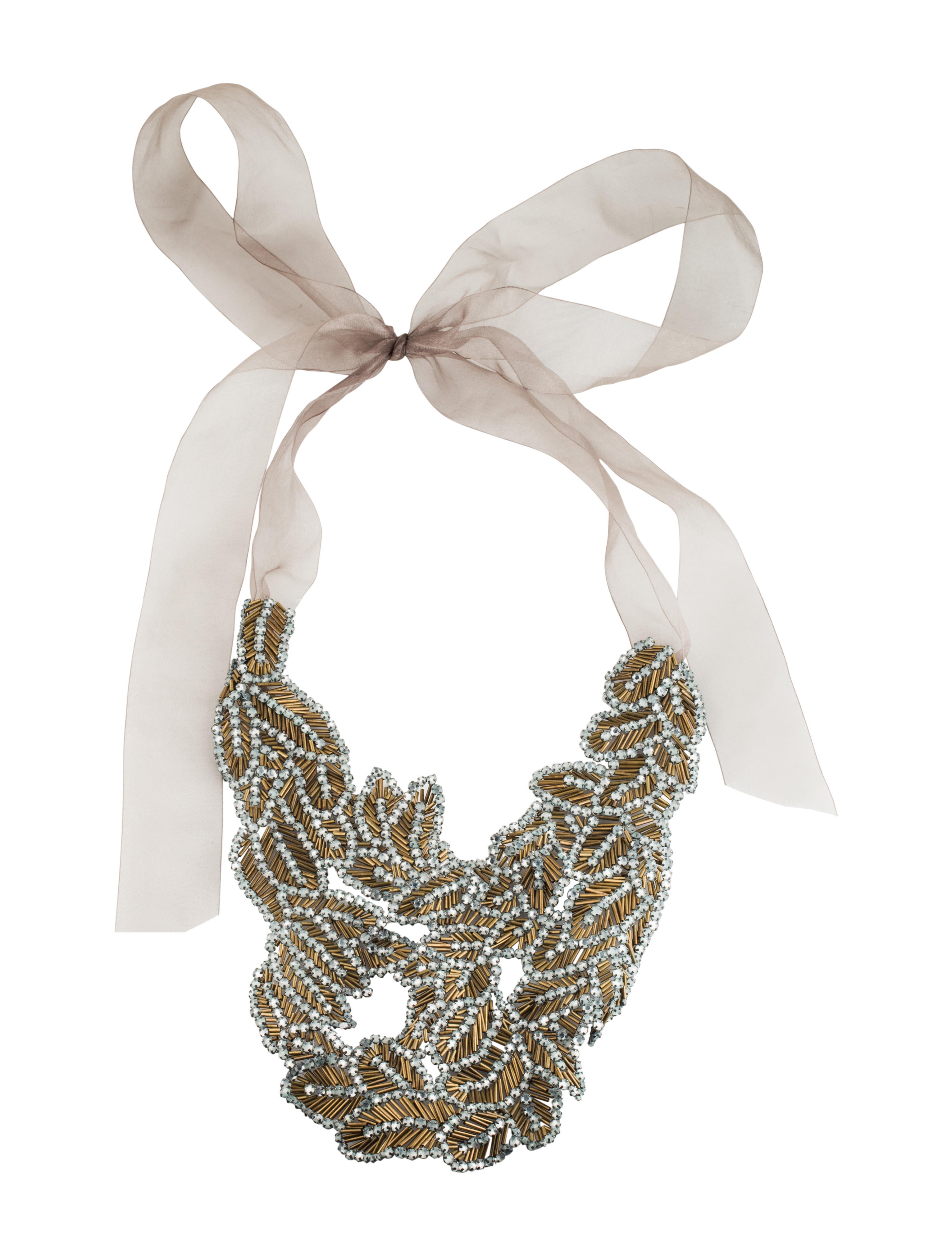 Vera Wang Beaded Bib Necklace Necklaces VER25027 The RealReal