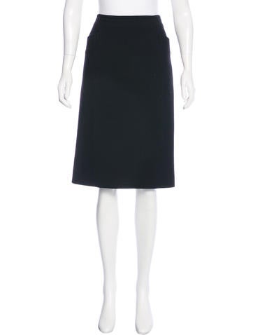 Vera Wang Knee-Length Wool Skirt