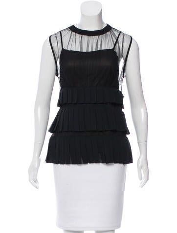 Vera Wang Sheer Tiered Top w/ Tags