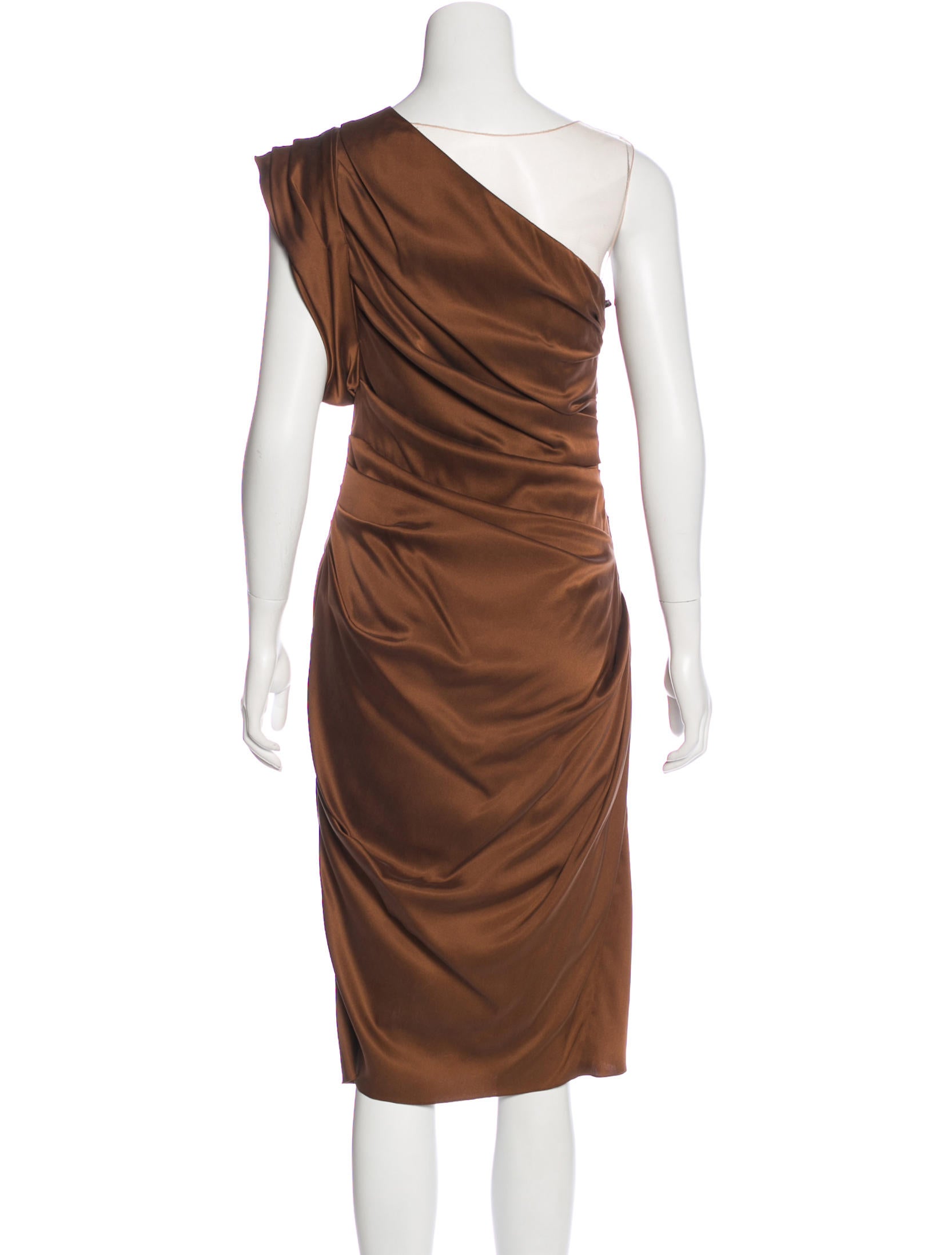 Vera Wang Silk Ruched Dress - Clothing - VER27251 | The RealReal