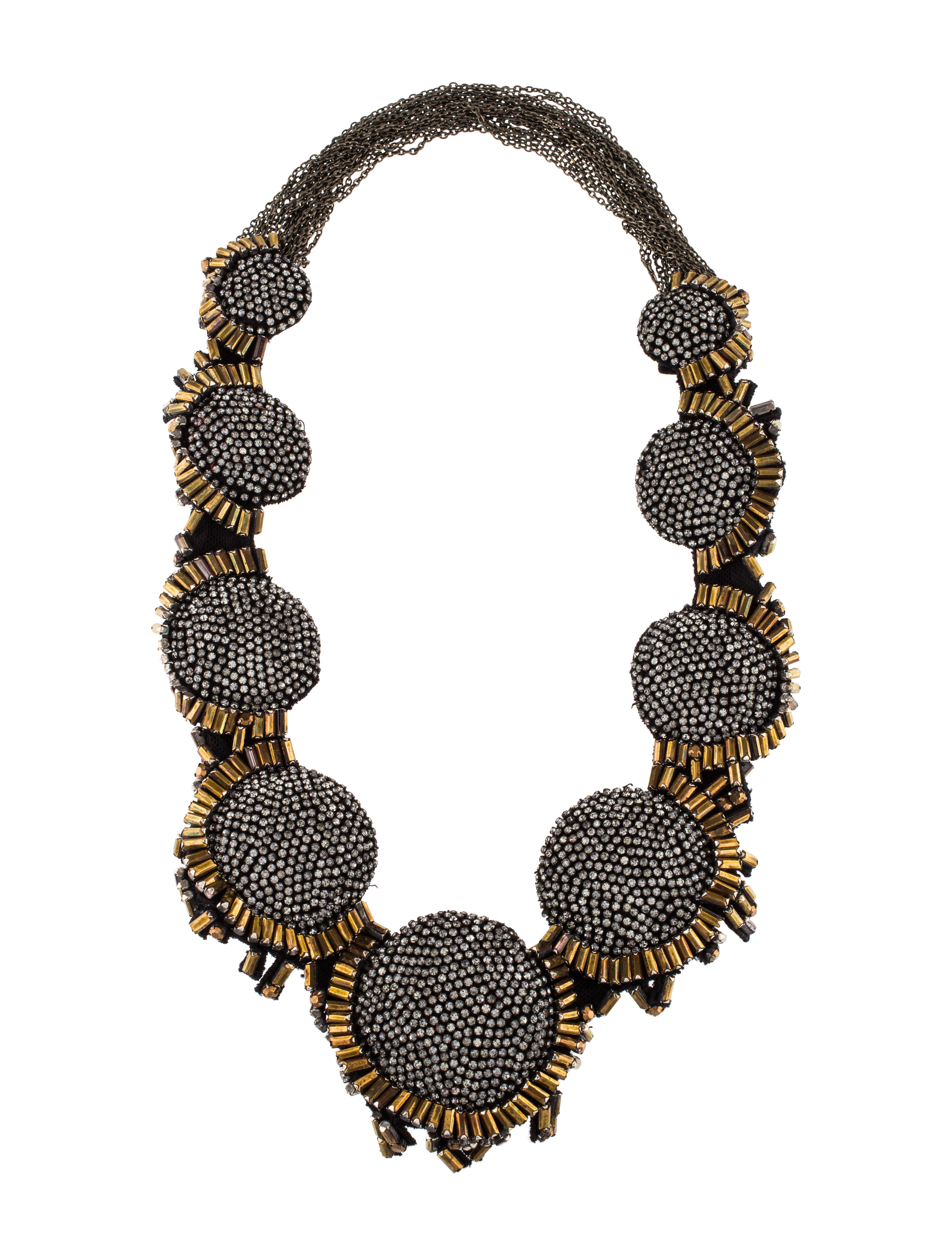 vera wang crystal & chain necklace - necklaces - ver28700 | the