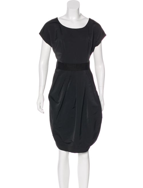 Vera Wang Flared Midi Dress Black