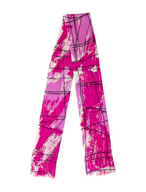 Vera Wang Printed Silk Scarf multicolor