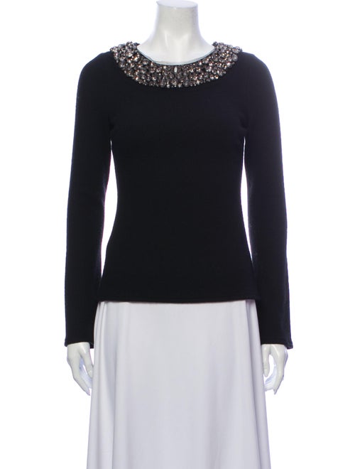 Vera Wang Crew Neck Sweater Black
