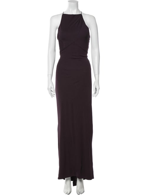 Vera Wang Silk Long Dress Purple