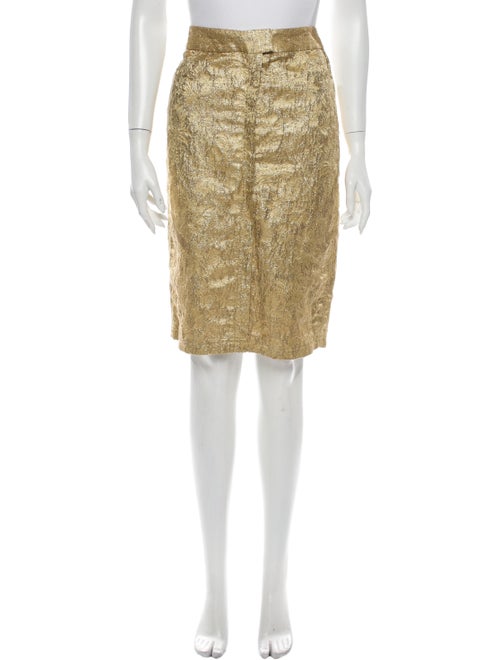 Vera Wang Knee-Length Skirt Gold