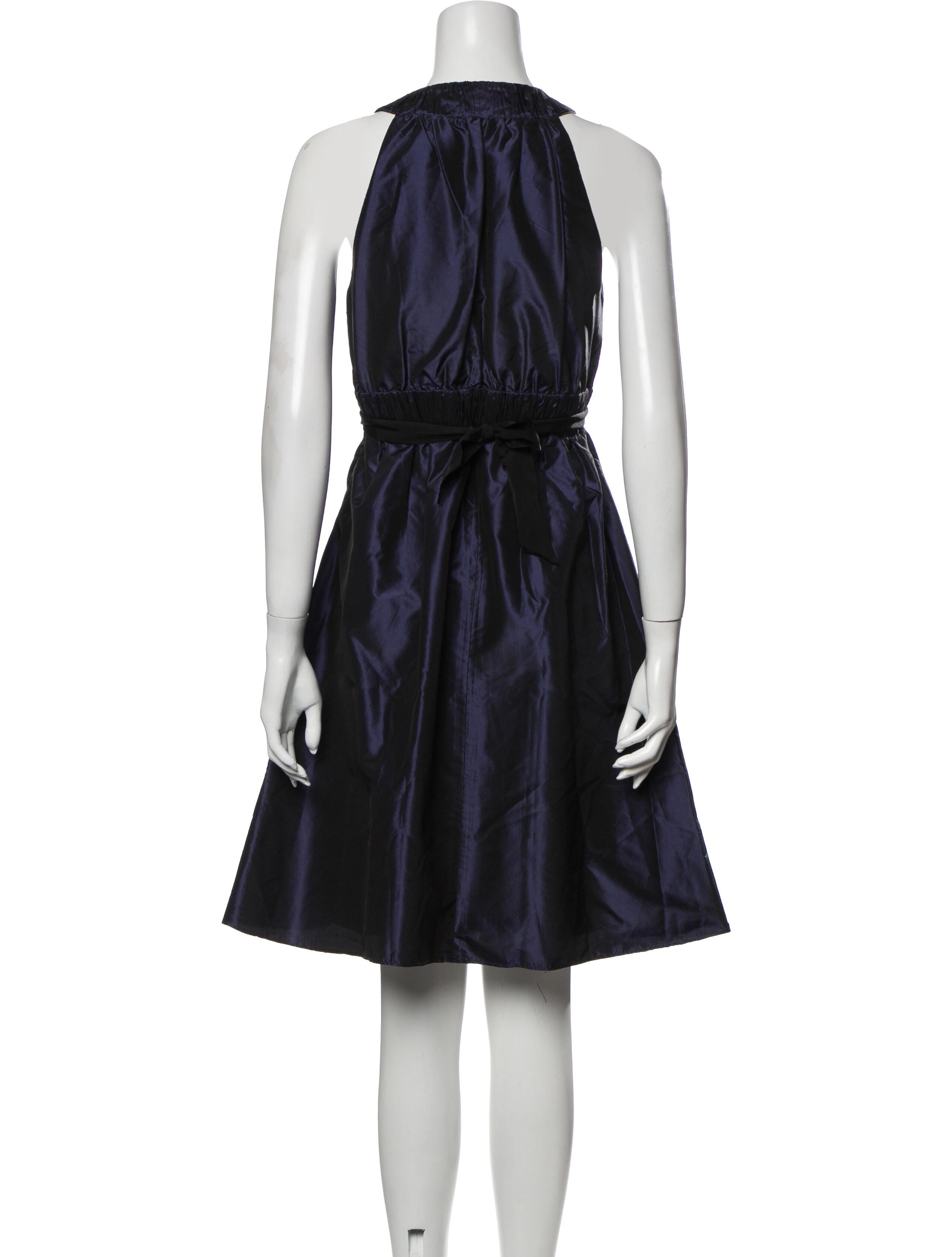 Vera Wang Silk Knee-Length Dress - Blue Dresses, Clothing - VER37632 | The RealReal