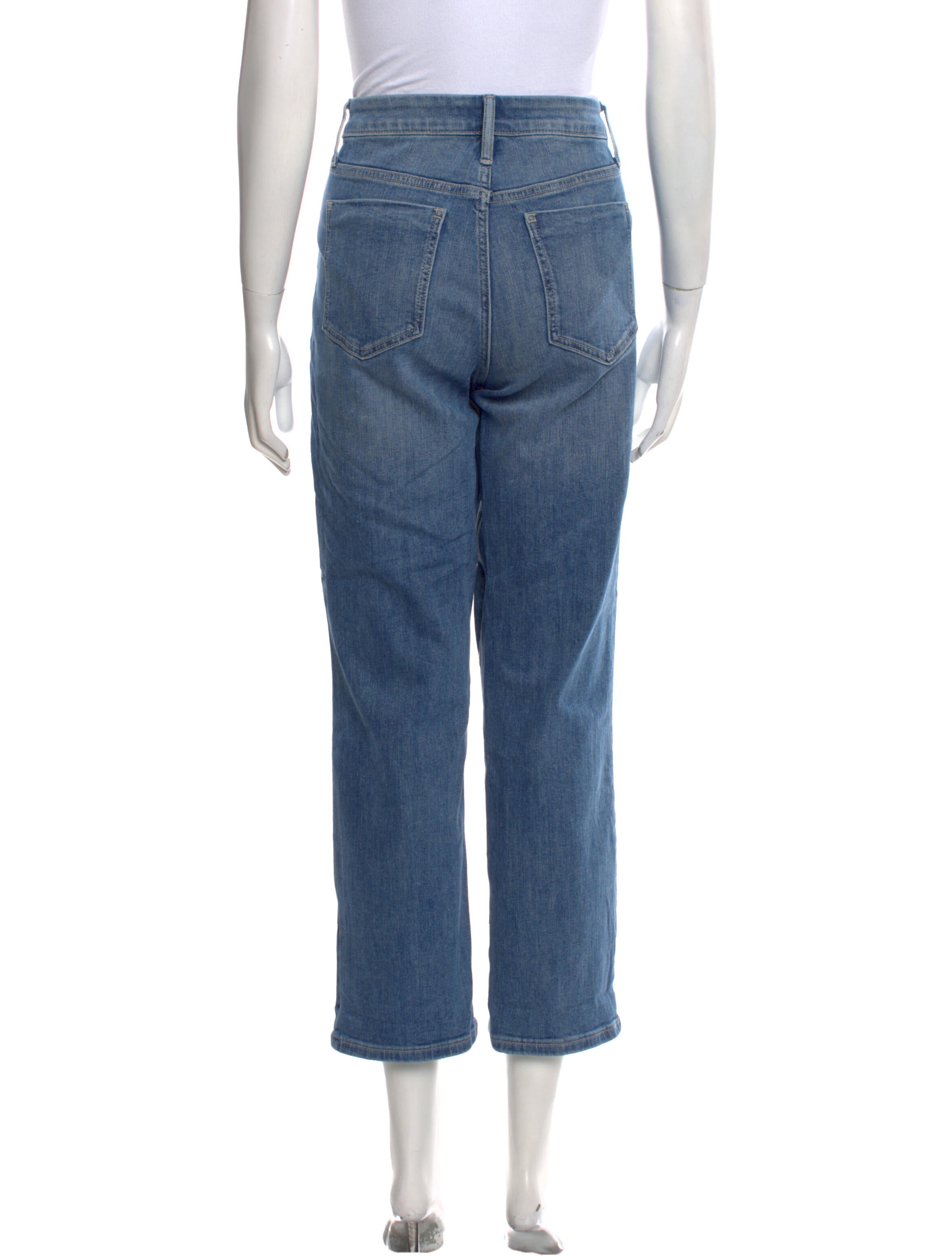Vera Wang High-Rise Straight Leg Jeans 