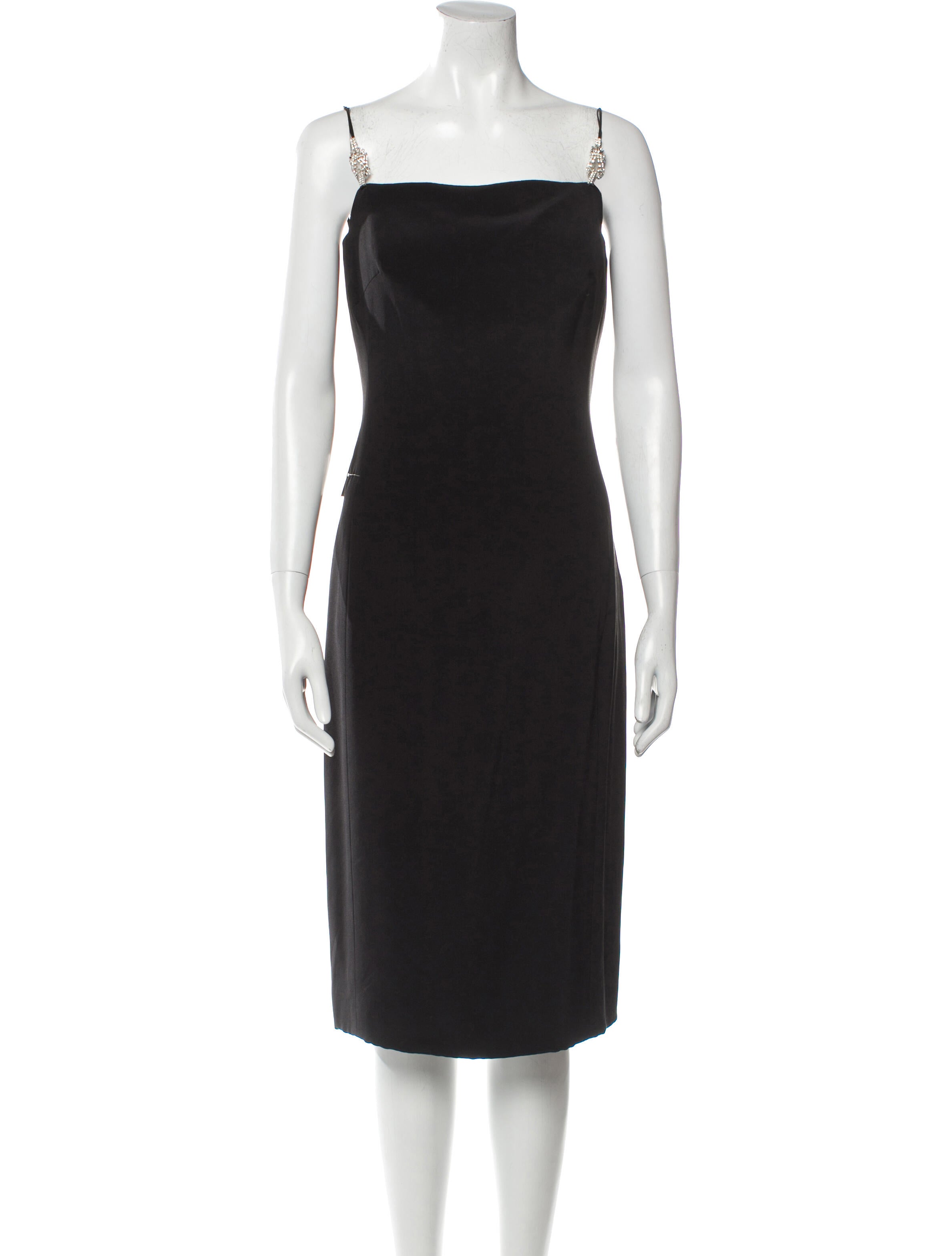 Vera Wang Square Neckline Midi Length Dress