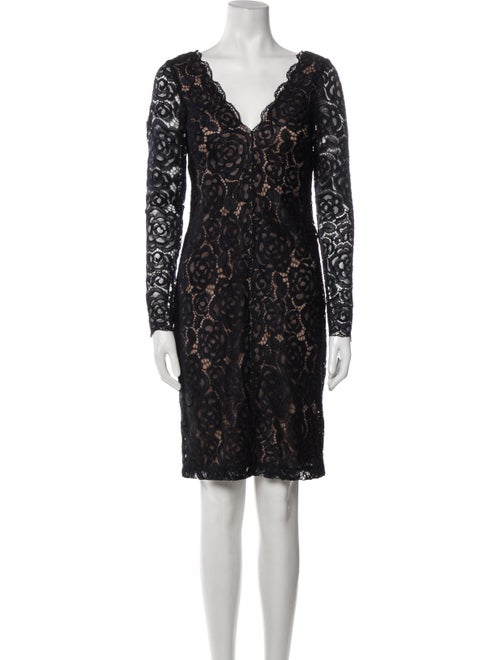 Vera Wang Lace Pattern Knee-Length Dress