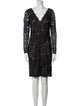 Vera Wang Lace Pattern Knee-Length Dress
