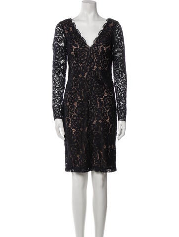 Vera Wang Dresses Lace Pattern Knee-Length Dress US 2 | XS