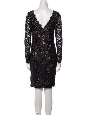 Vera Wang Lace Pattern Knee-Length Dress