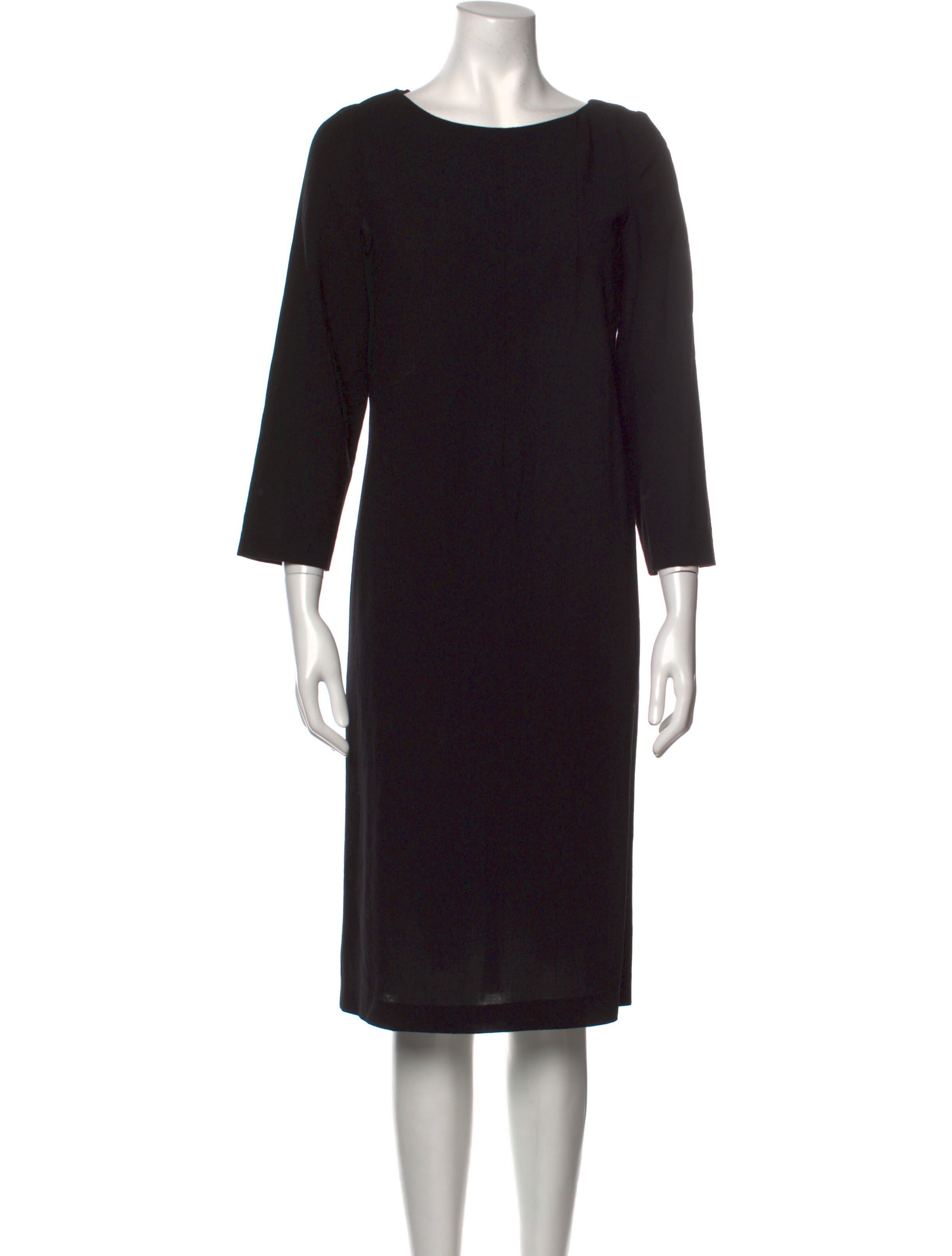 Vera Wang Bateau Neckline Midi Length Dress