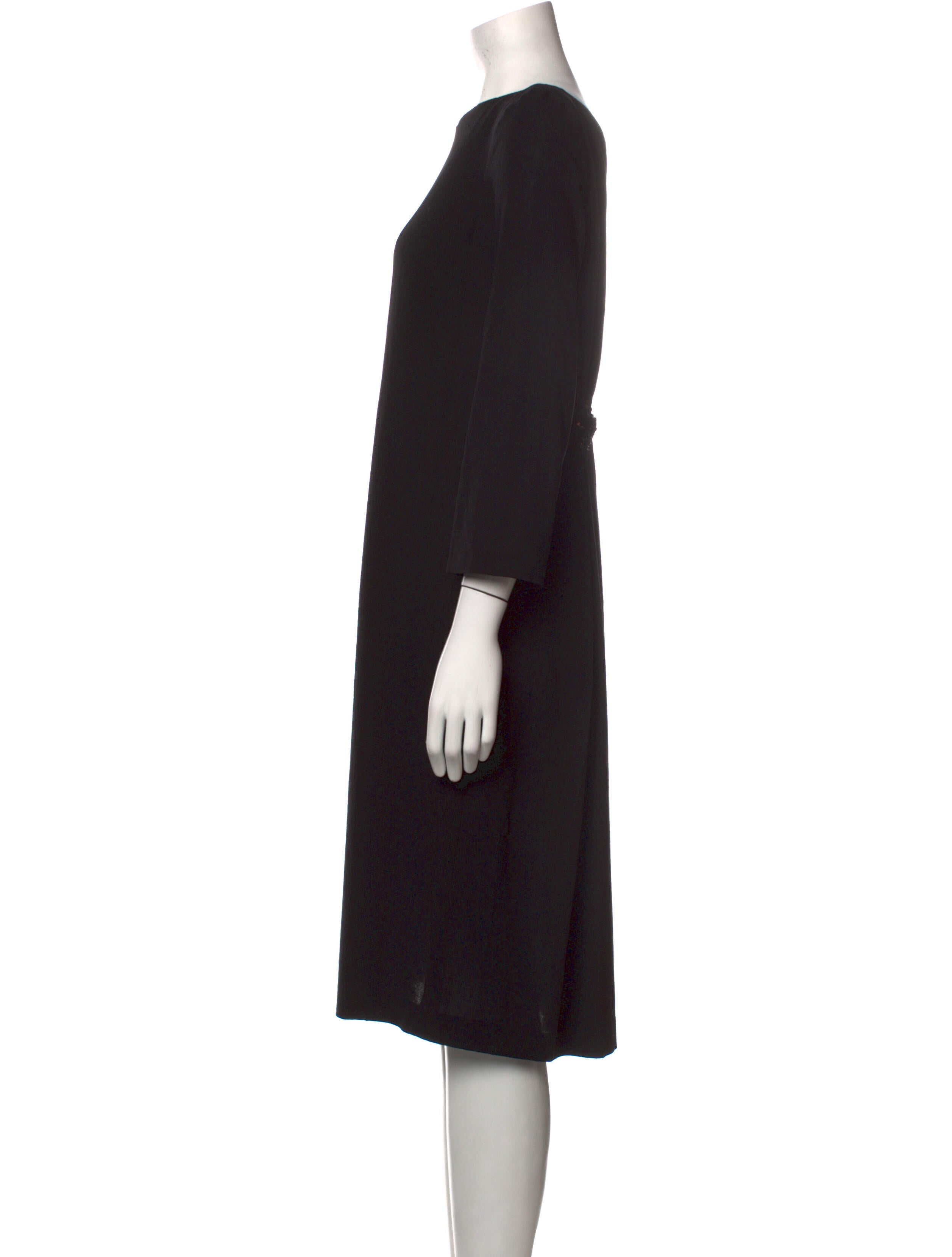 Vera Wang Bateau Neckline Midi Length Dress