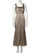Vera Wang Square Neckline Long Dress