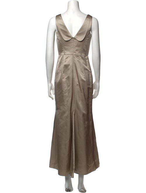 Vera Wang Square Neckline Long Dress