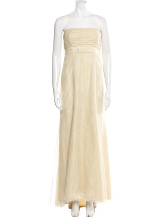 Vera Wang Strapless Long Dress