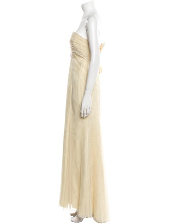 Vera Wang Strapless Long Dress