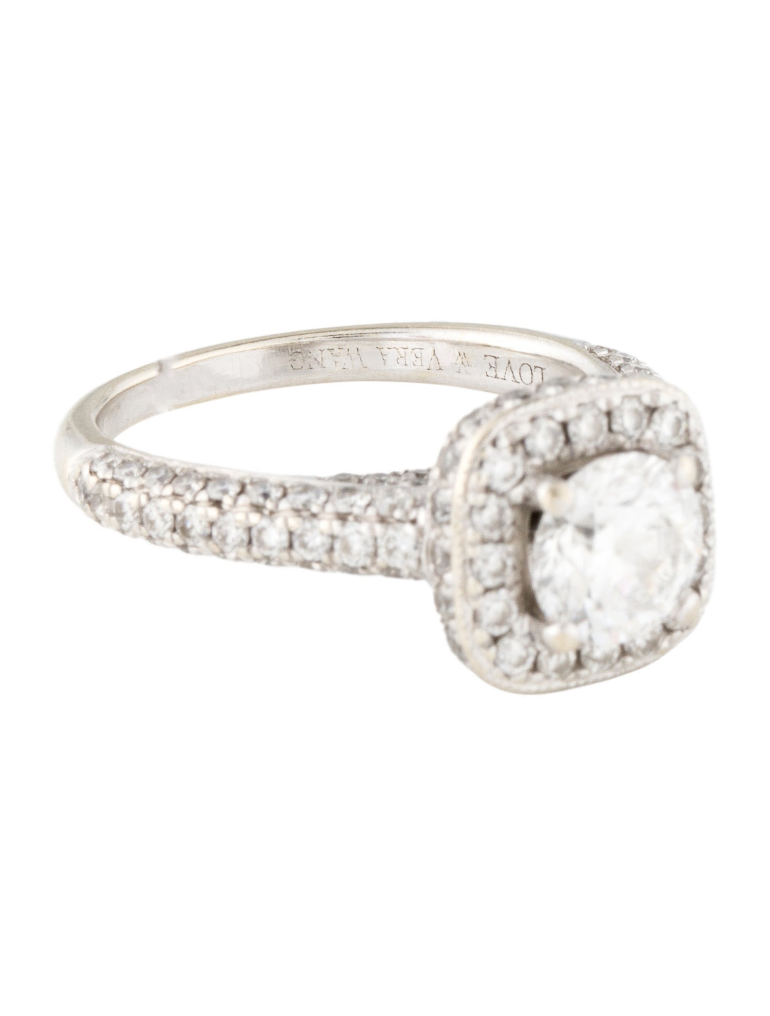 Vera Wang 1ct Diamond & Sapphire Engagement Ring