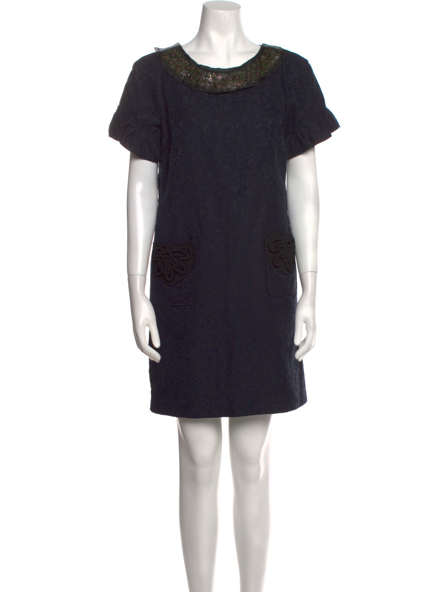 Vera Wang Scoop Neck Mini Dress