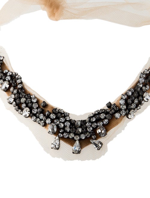 Vera Wang Crystal & Mesh Collar Necklace