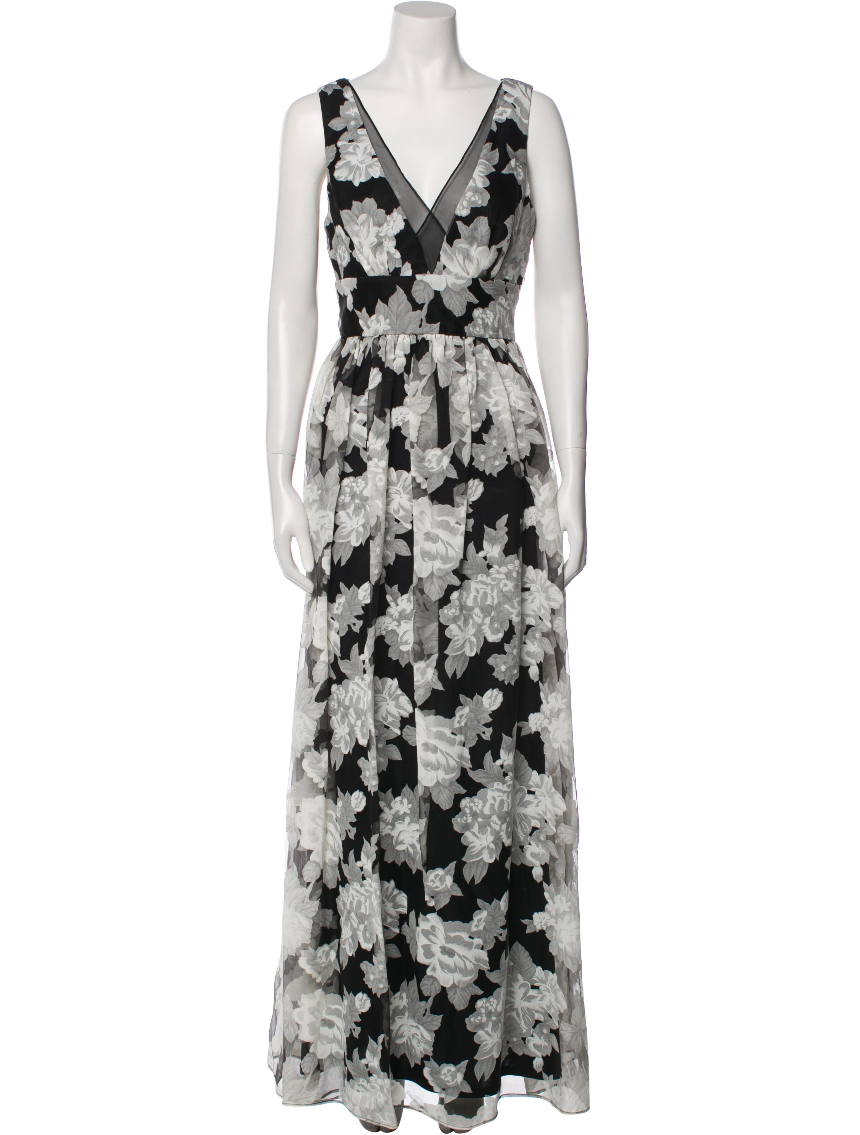 Vera Wang Floral Print Long Dress w/ Tags