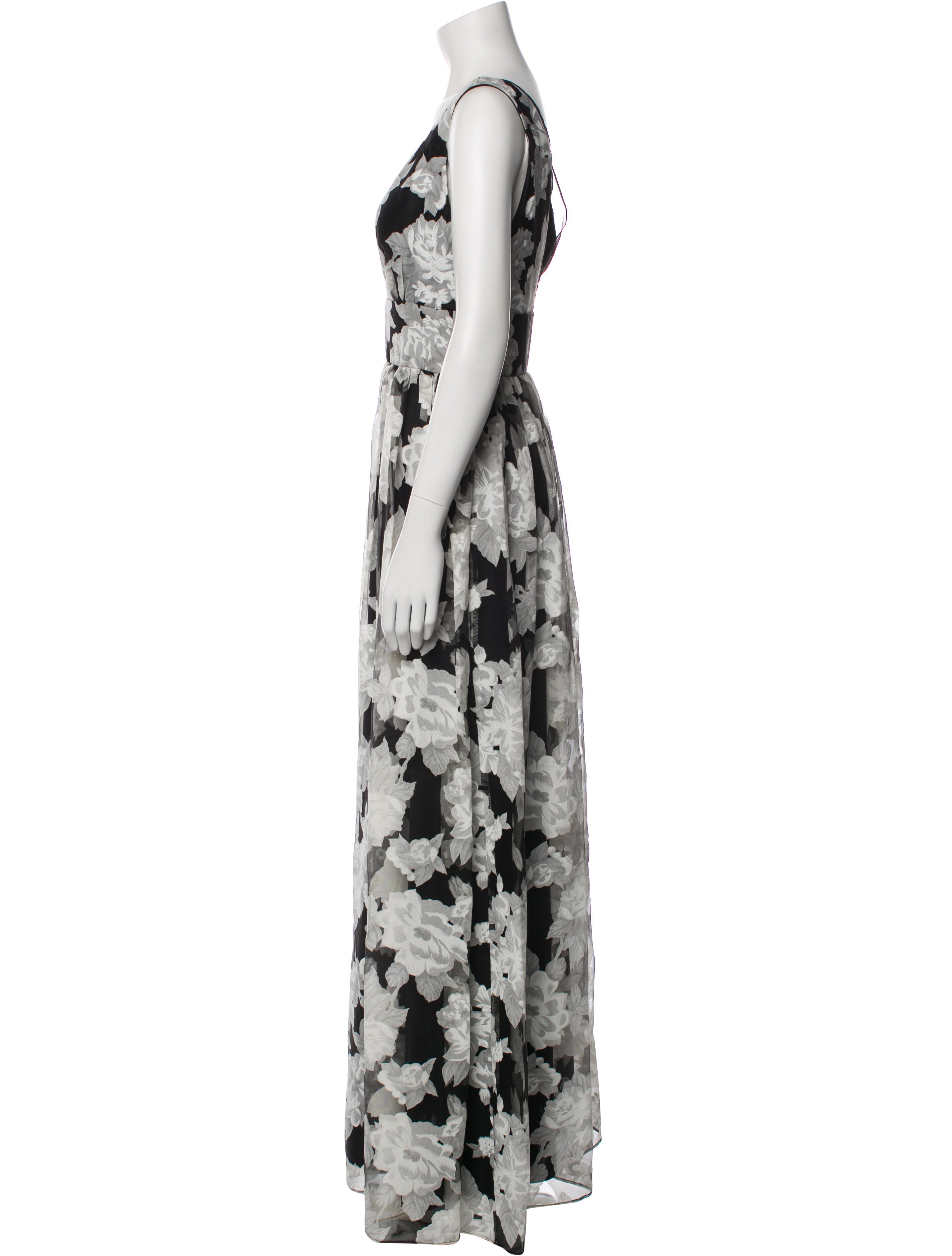 Vera Wang Floral Print Long Dress w/ Tags