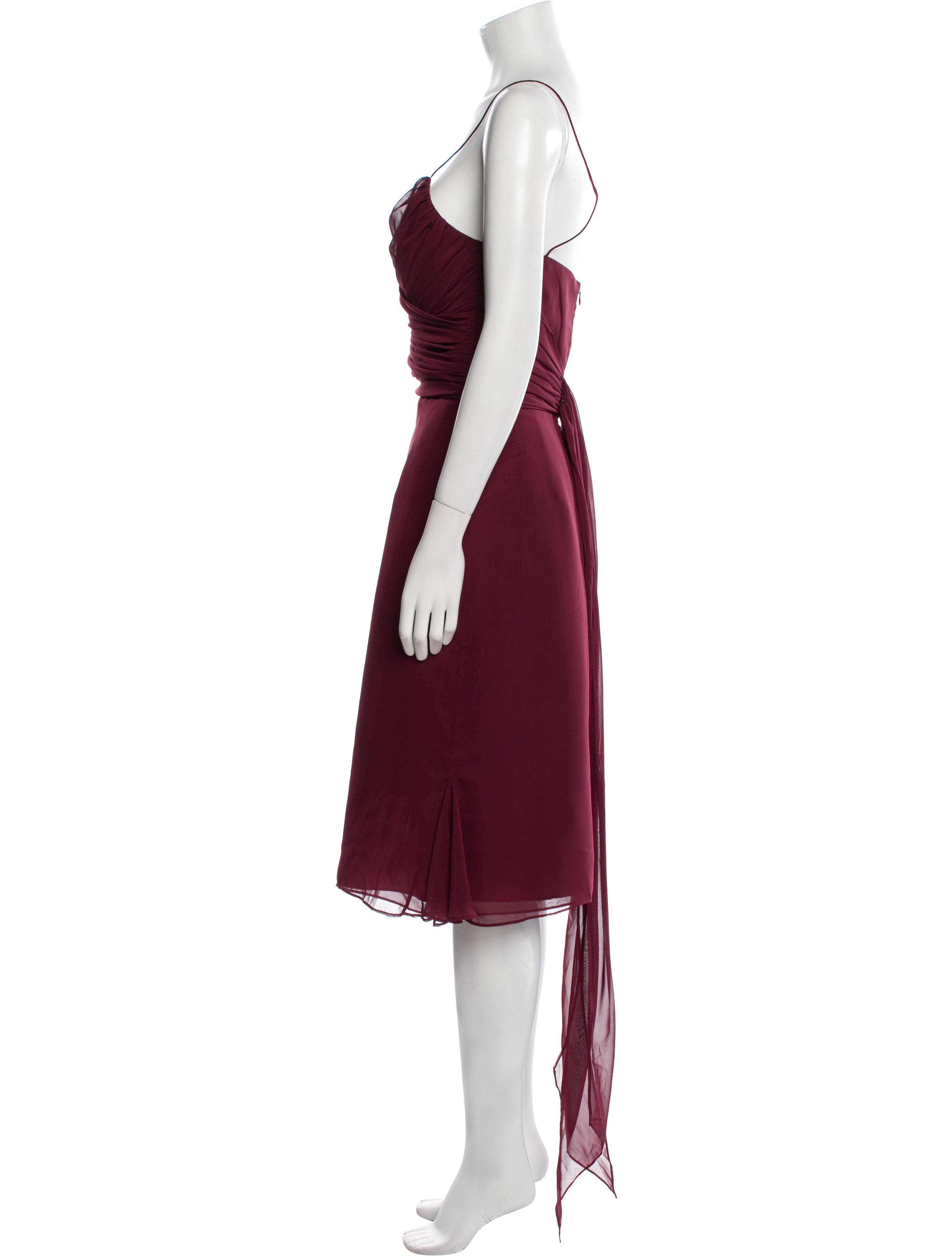 Vera Wang V-Neck Midi Length Dress