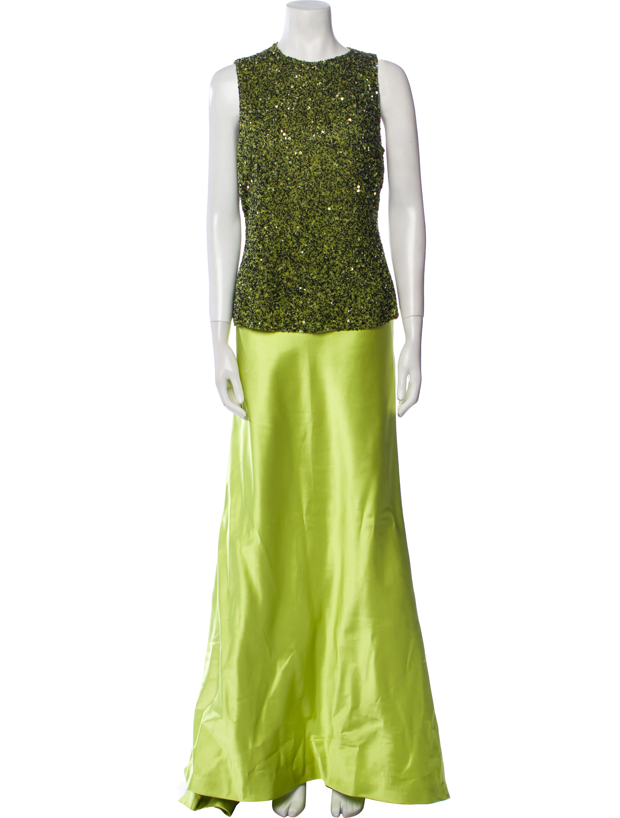 Vera Wang Silk Colorblock Pattern Skirt Set