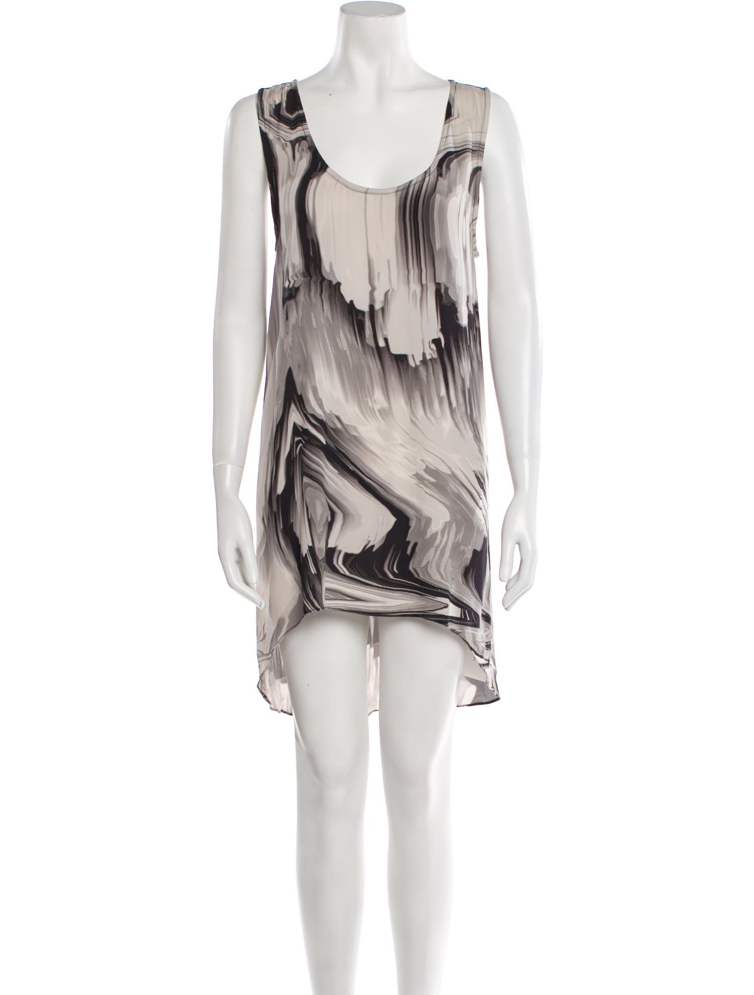 Vera Wang Printed Scoop Neck Tunic