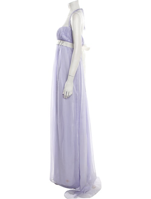 Vera Wang Square Neckline Long Dress