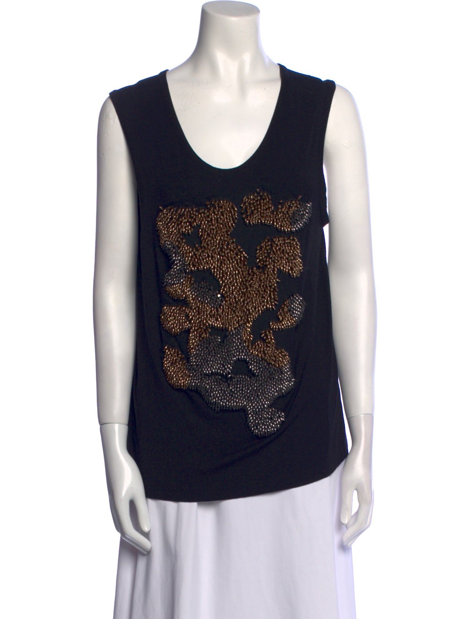 Vera Wang Graphic Print Scoop Neck Top w/ Tags