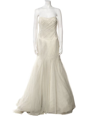 Vera Wang Strapless Long Dress